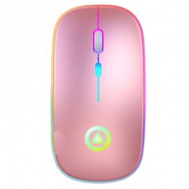 New Ultra-Thin Mini Wireless Mouse Silent Rechargeable LED Colorful Lights Computer Mouse