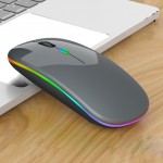 Mini Silent Optical Gaming BT V5.1 Mouse Colorful Rechargeable Mice LED Wireless  Mouse