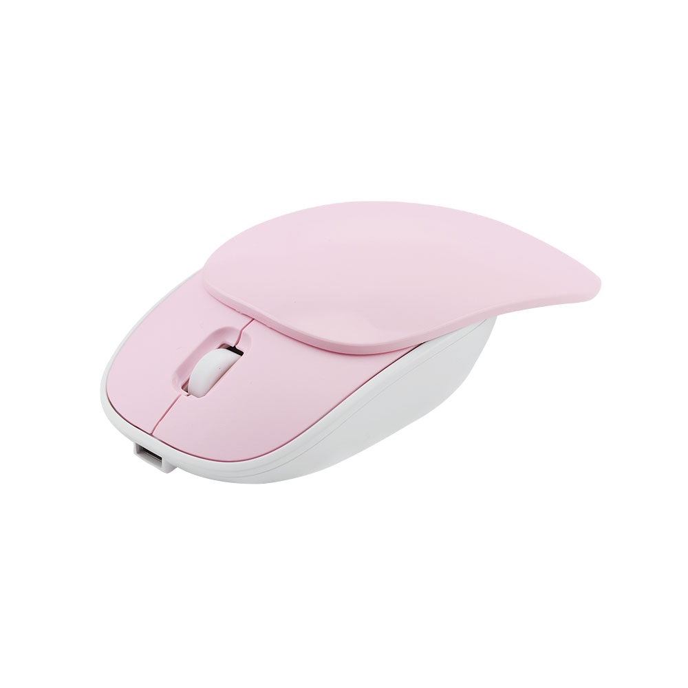 2.4G Silent Wireless Mouse Rechargeable 1600 DPI Slide 3 Buttons Pink Mouse