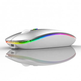 Wireless Mouse Silent USB Rechargeable Ergonomic Optical Mini Mice V5.1 BT V5.1 Mouse