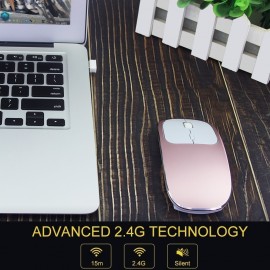 2.4G Wireless Mouse Rechargeable Silent Ergonomic Slim  Aluminum Alloy  Mice