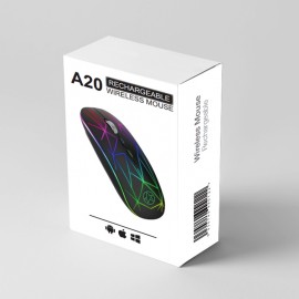 A20 Portable 2.4Ghz BT Dual-mode Optical Computer RGB Gaming MICE Rechargeable BT Wireless Mouse