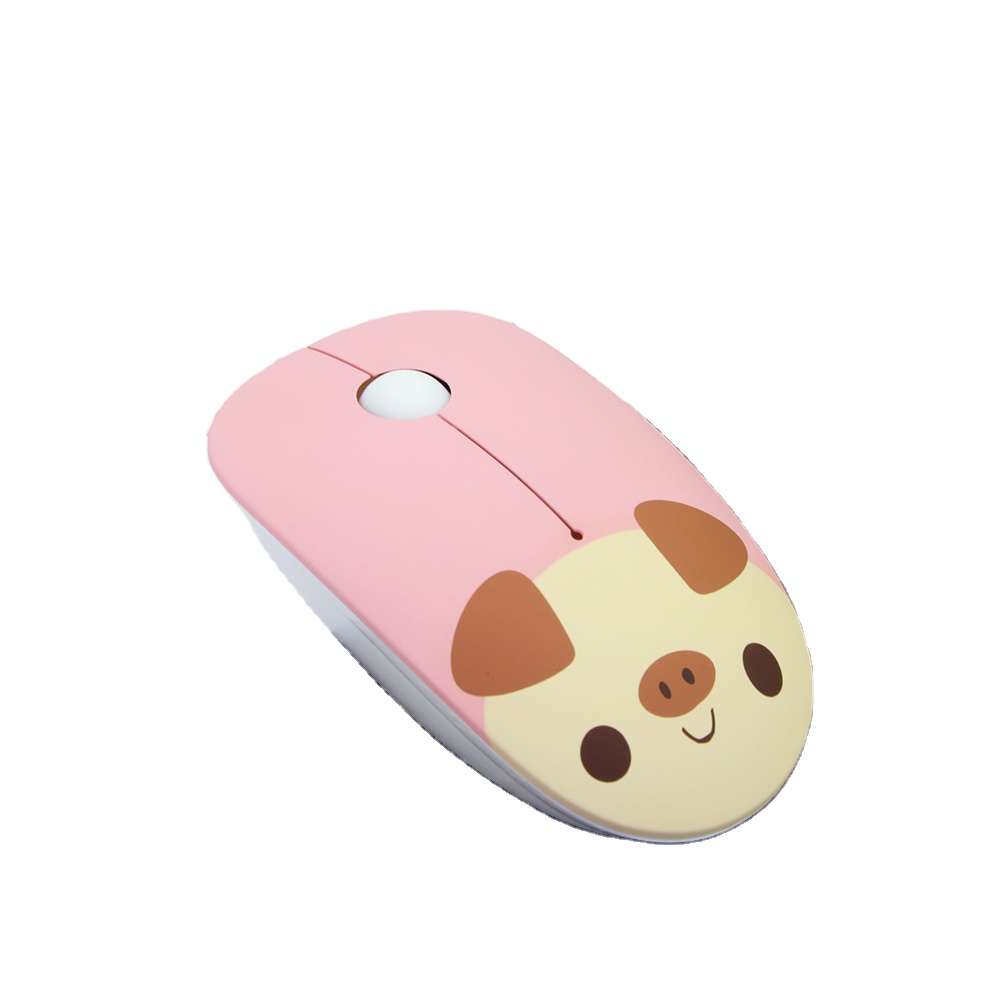 2.4G Wireless Mouse Cute Cartoon USB Optical  1600 DPI 3 Button Pink Mouse