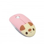 2.4G Wireless Mouse Cute Cartoon USB Optical  1600 DPI 3 Button Pink Mouse