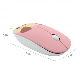 2.4G Wireless Mouse Cute Cartoon USB Optical  1600 DPI 3 Button Pink Mouse