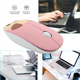 2.4G Wireless Mouse Cute Cartoon USB Optical  1600 DPI 3 Button Pink Mouse