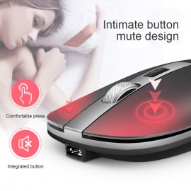 2-mode Blue tooth 5.1 + 2.4G wireless mouse with rechargeable silent computer mouse 1600 DPI