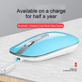 2-mode Blue tooth 5.1 + 2.4G wireless mouse with rechargeable silent computer mouse 1600 DPI