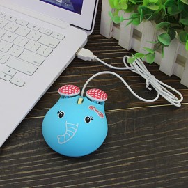 Cute Cartoon Mini Wired Mouse Elephant Design Computer 3D Kids Mouse 1600 DPI USB Optical Small Hand Mouse