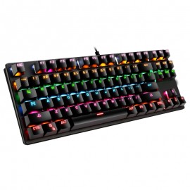 Customizable 87-Key Wired Gaming Backlit Mechanical Keyboard