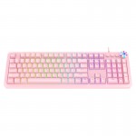 108-Key Ergonomic Waterproof Wired RGB Backlit Mechanical Gaming Keyboard