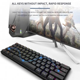 Dual-Mode BT5.0  BT/2.4Ghz 60% RGB Gaming Anti-ghosting Wireless Mechanical Keyboard