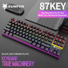 Hot Selling Backlit Gaming Keyboard 87 Key RGB Mechanical Keyboard