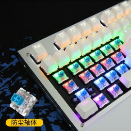 Backlit Gaming Mechanical Keyboard Colorful LED usb Wired Game Keyboard 26 Keys Anti-ghosting Free Hand Care Russian sticker