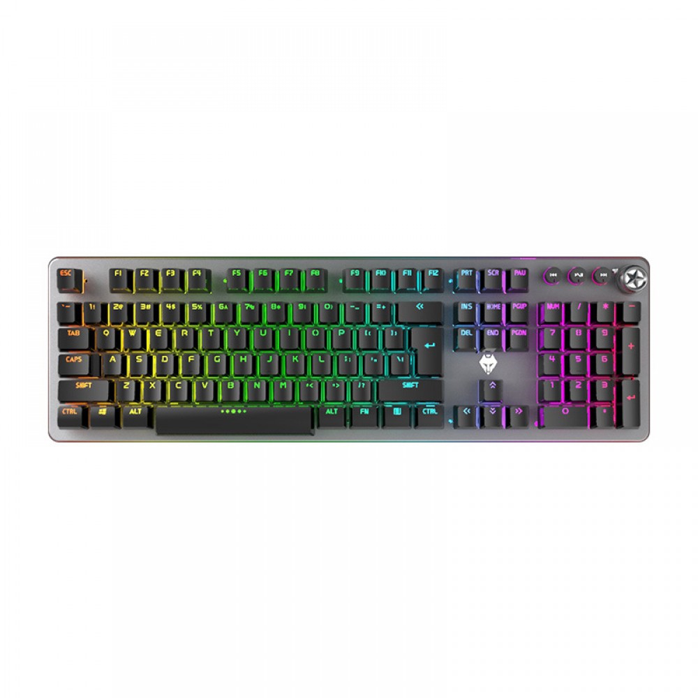 The latest rotary knob backlit mechanical gaming keyboard 104-key hot-swappable mechanical gaming keyboard