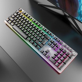 The latest rotary knob backlit mechanical gaming keyboard 104-key hot-swappable mechanical gaming keyboard