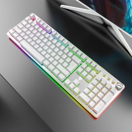 The latest rotary knob backlit mechanical gaming keyboard 104-key hot-swappable mechanical gaming keyboard