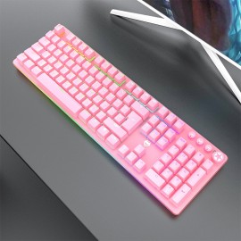 The latest rotary knob backlit mechanical gaming keyboard 104-key hot-swappable mechanical gaming keyboard