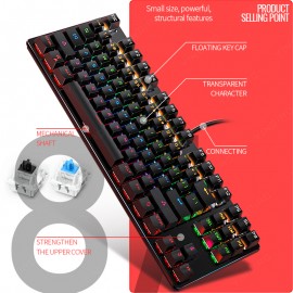 The latest hot-selling backlit mechanical keyboard 87-key RGB mechanical gaming keyboard