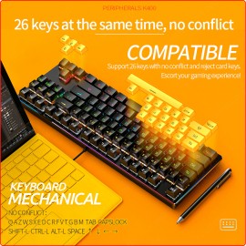 The latest hot-selling backlit mechanical keyboard 87-key RGB mechanical gaming keyboard