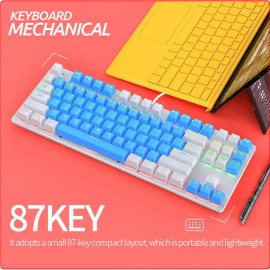 The latest hot-selling backlit mechanical keyboard 87-key RGB mechanical gaming keyboard