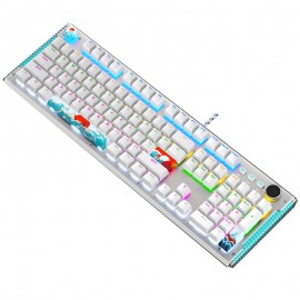 RGB Backlit 104-Key Wired Gaming Mechanical Keyboard