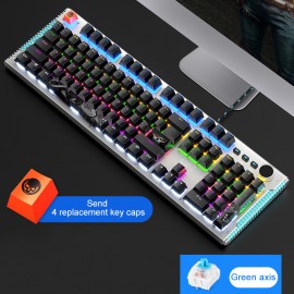 RGB Backlit 104-Key Wired Gaming Mechanical Keyboard