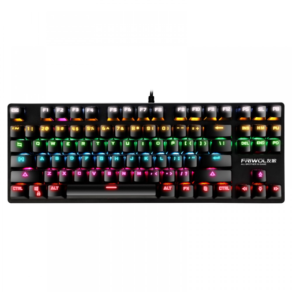 The latest RGB backlit mechanical keyboard wired 87-key mechanical gaming keyboard