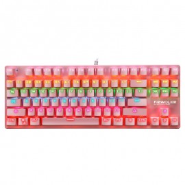 The latest RGB backlit mechanical keyboard wired 87-key mechanical gaming keyboard