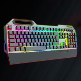 High-Quality 7-Color RGB Backlit Wired Gaming Metal Panel Mechanical Keyboard