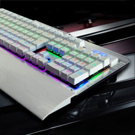 RGB Backlit 104-Key Metal Panel Wired Gaming Mechanical Keyboard