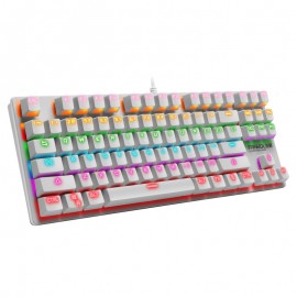 Blue Switch Wired 87 Keys Gamer Backlit Rainbow Gaming Mechanical Keyboard