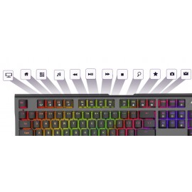 Backlit gaming mechanical keyboard color RGB wired gaming keyboard