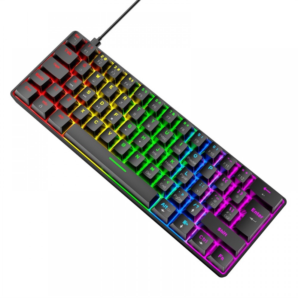 62 Key Type C USB Wired Backlit Mechanical Gaming Keyboard for Computer