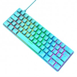 62 Key Type C USB Wired Backlit Mechanical Gaming Keyboard for Computer