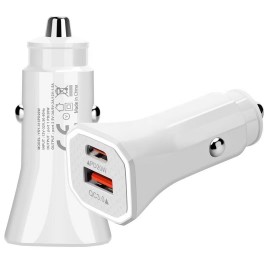 New QC3.0+PD20W multifunctional fast charge car charger adapter mobile phone dual port multifunctional chargers