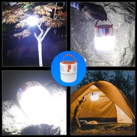 80000LM Solar Lantern Light 5 Modes USB Solar Portable Tent Lamp Outdoor Night LED Bulb Lamps Market Emergency Camping Light