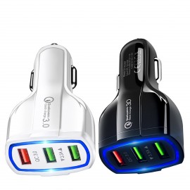 New car fast charger usb QC3.0 multifunctional halo the power adapter